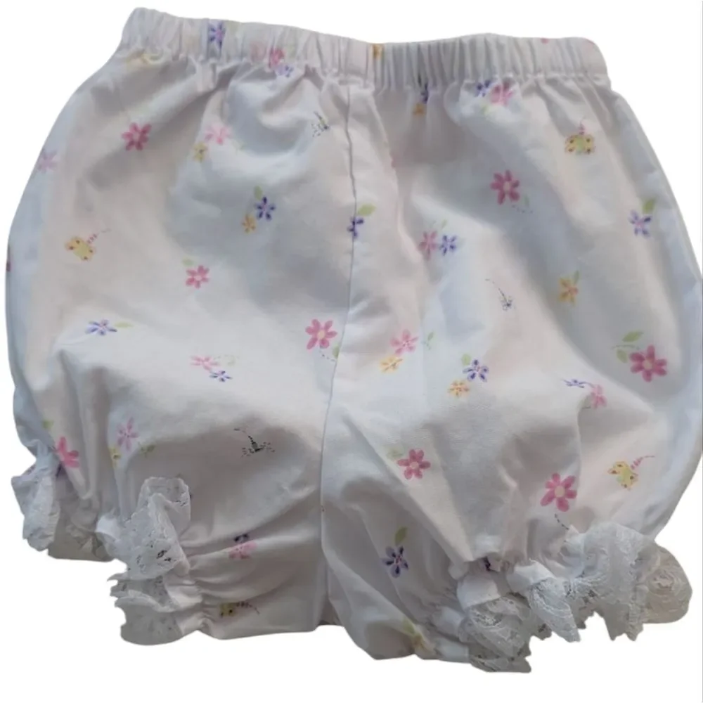 Sesame Street Y2K Infant Girls White Floral‎ Butterfly Dress Bloomers Lace